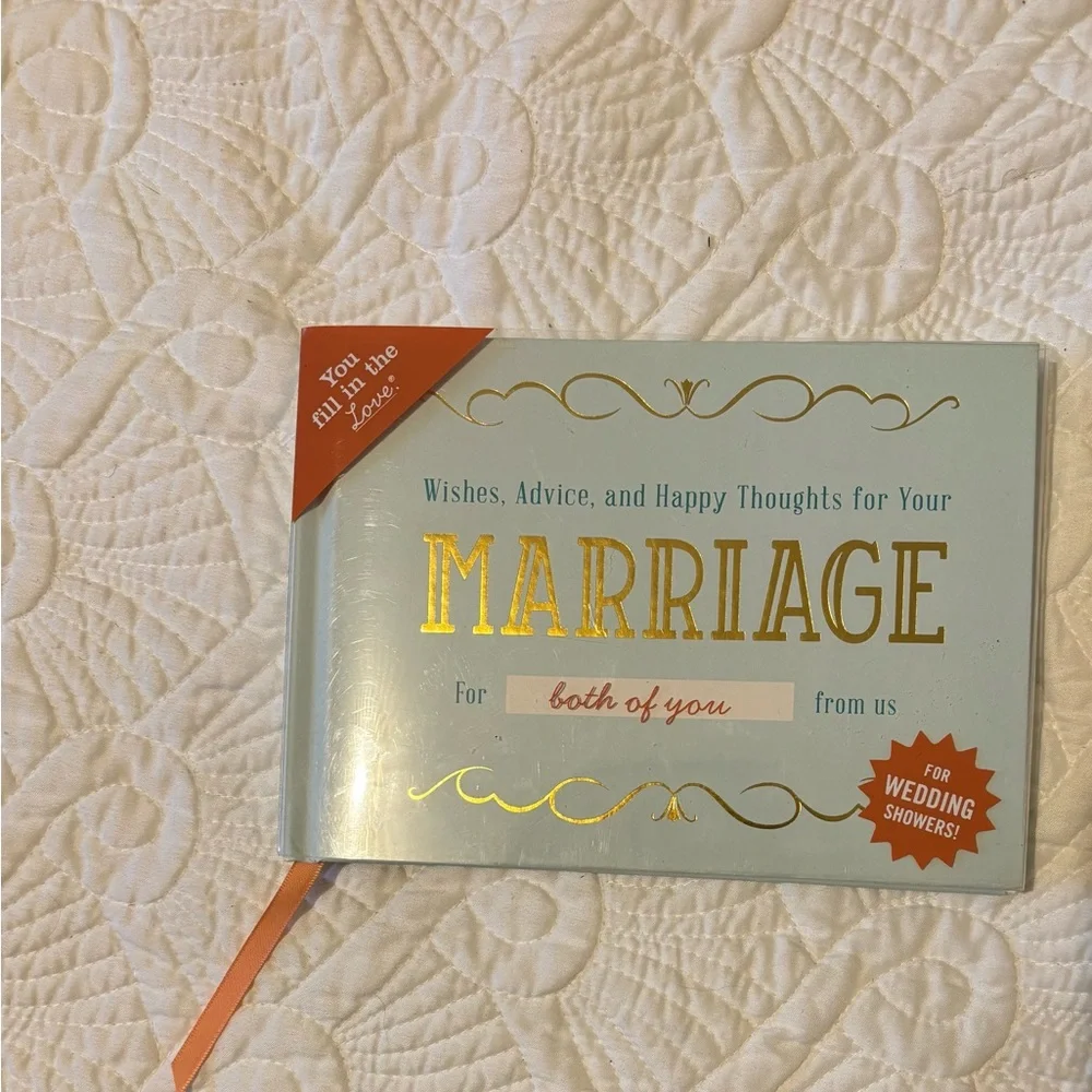 NWT bridal shower wedding shower guest advice book